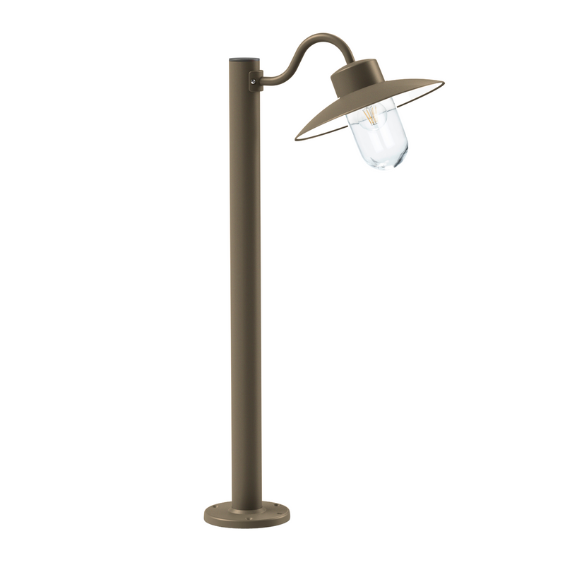 Stallampa BELCOUR - Modell 3, utebelysning kort stolpe