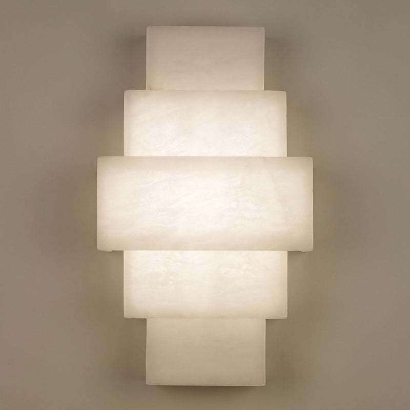 60-tals inspirerad vägglampa i alabaster - Drummond - by Vaughan Designs