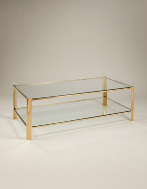 Rockford soffbord i helmässing och glasskivor - by Vaughan Designs - hos Alegni.com