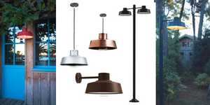 Modern utebelysning - Kollektion Faktory - Koppar & Zink - Stolpar, taklampor och fasadbelysning