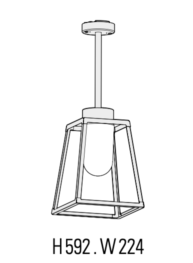 LAMPIOK 1 - Modell 2, utebelysning tak
