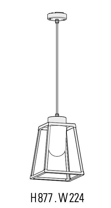 LAMPIOK 1 - Modell 3, utebelysning tak