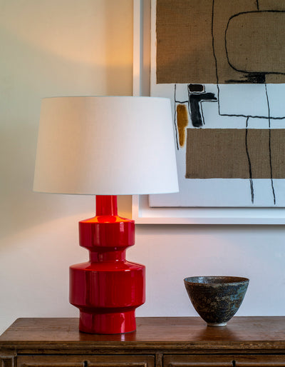 SHOREHAM bordslampa - Röd keramik